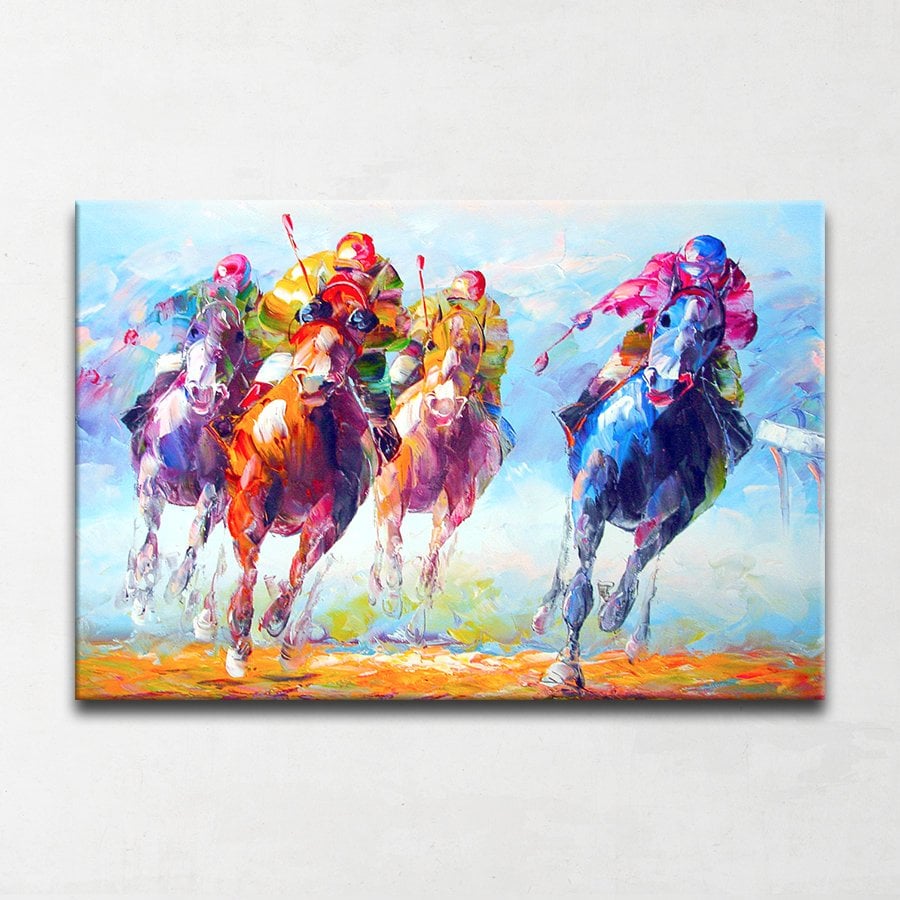 Finally At Yarışı Kanvas Tablo 50x75 Cm.