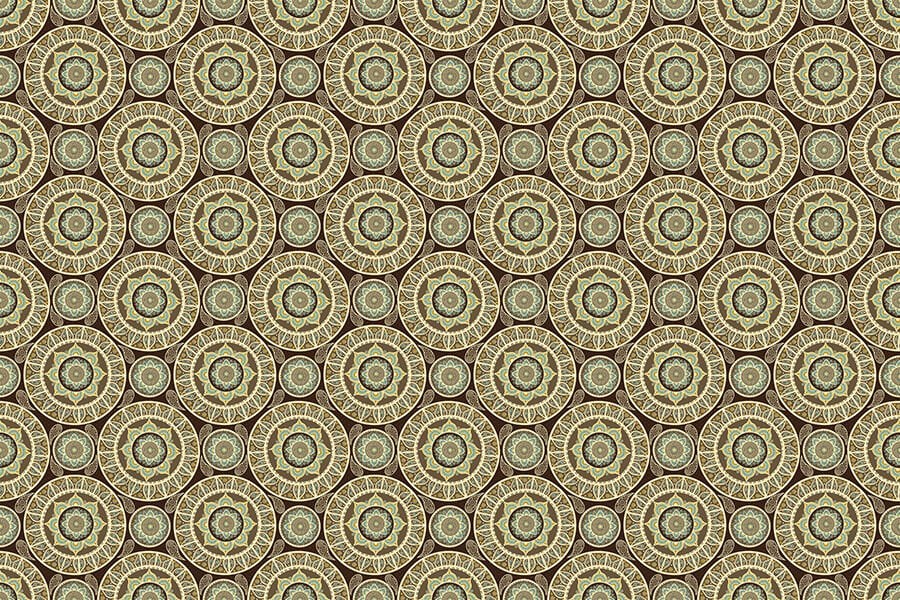 Mandala Sanatı Ortadoğu Tarzı Duvar Kağıdı