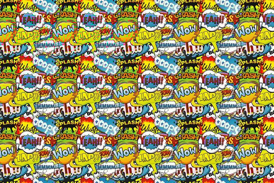 Pop Art Desenli Çocuk Odası Duvar Kağıdı