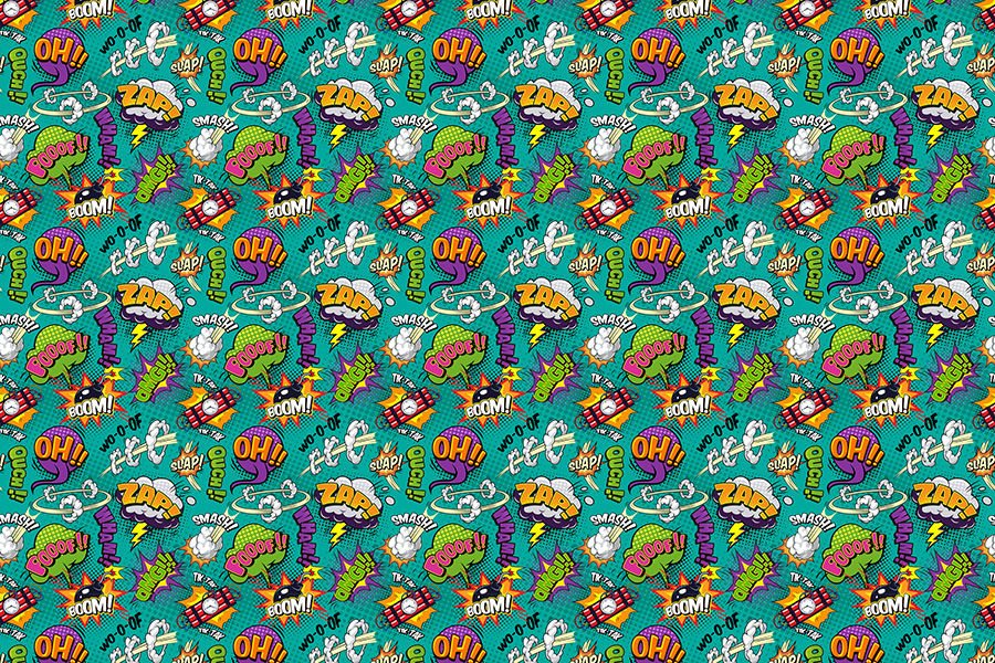 Pop Art Desenli Çocuk Odası Duvar Kağıdı
