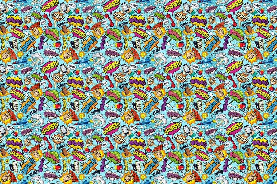 Pop Art Desenli Cafe Bar Duvar Kağıdı