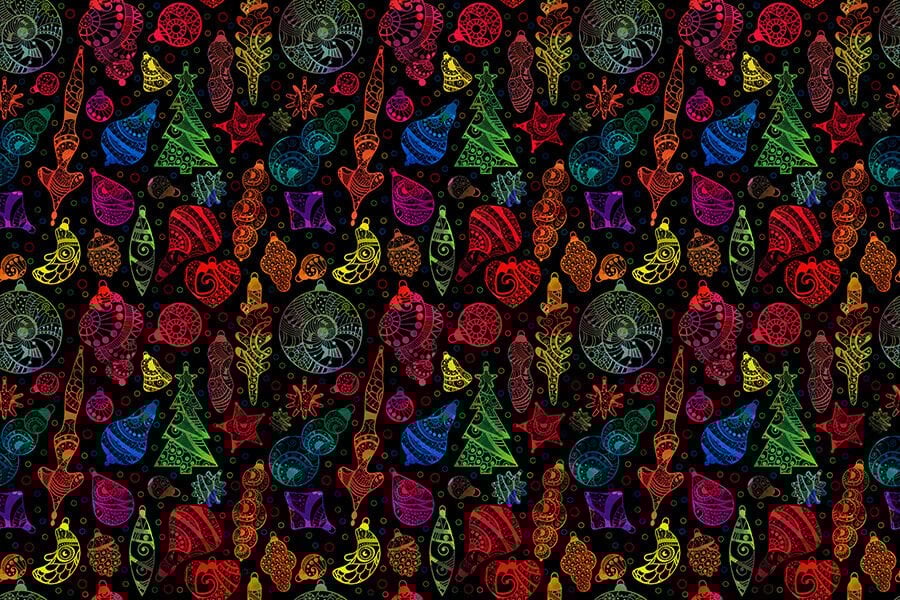 Neon Renklerde Sanatsal Objeler Duvar Kağıdı