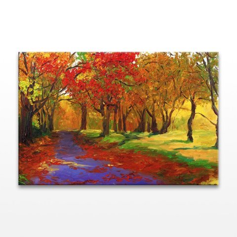 Renkli Orman Kanvas Tablo 60x90 Cm.