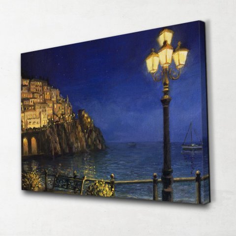 Amalfi Yaz Akşamları Kanvas Tablo 70x105 Cm.