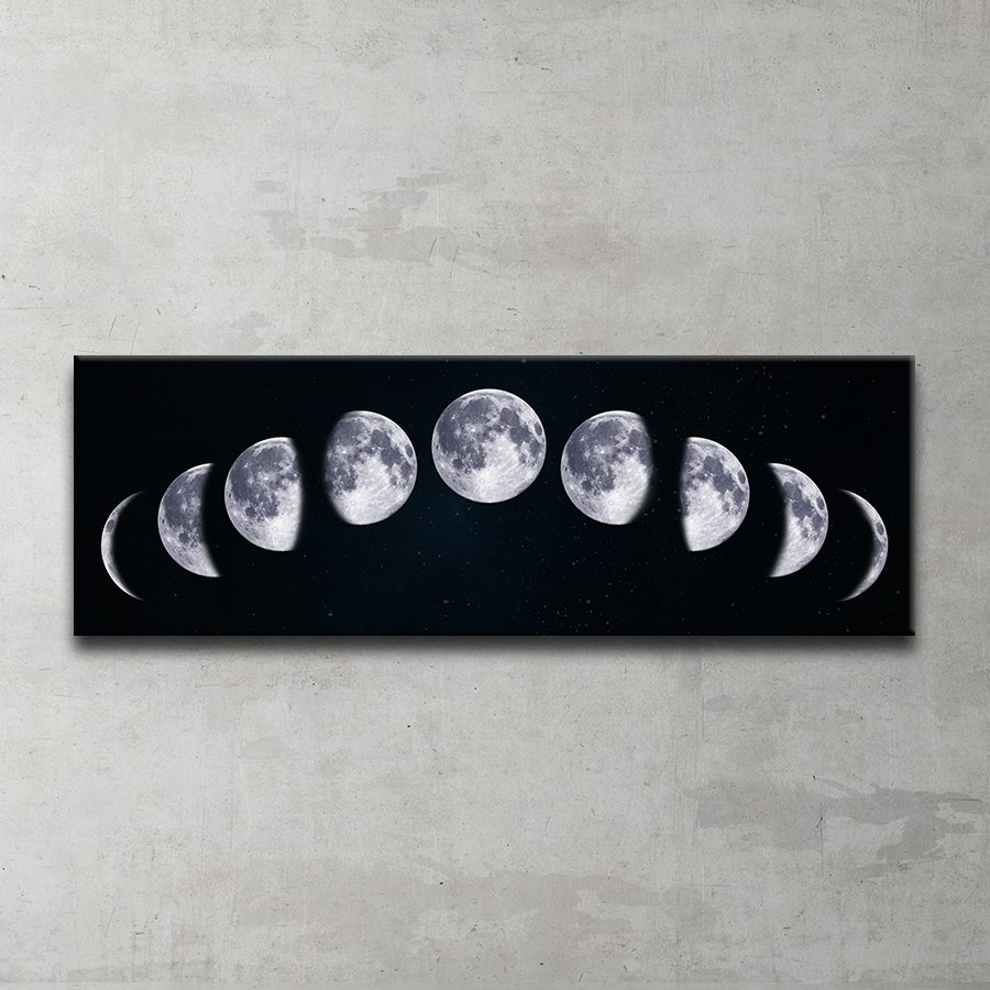 Ayın Halleri Kanvas Tablo 60x180 Cm.