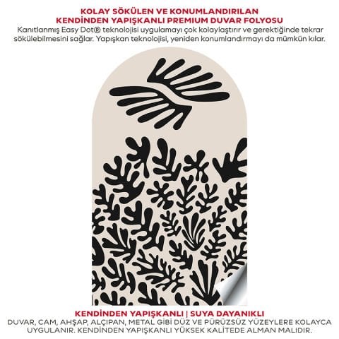 Kendinden Yapışkanlı Oval Kesim Henri Matisse Duvar Kağıdı Stickeri