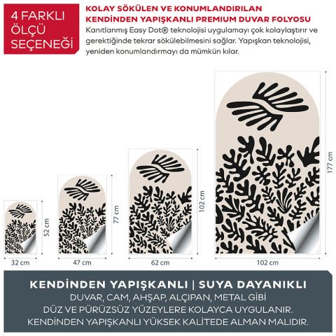 Kendinden Yapışkanlı Oval Kesim Henri Matisse Duvar Kağıdı Stickeri