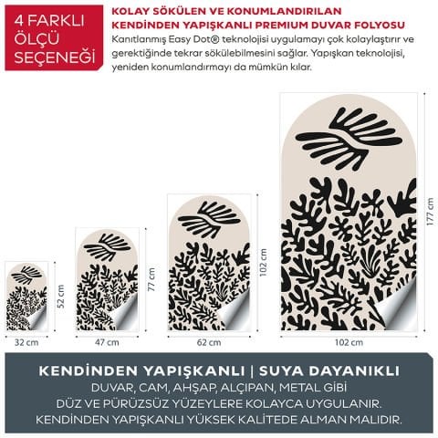 Kendinden Yapışkanlı Oval Kesim Henri Matisse Duvar Kağıdı Stickeri