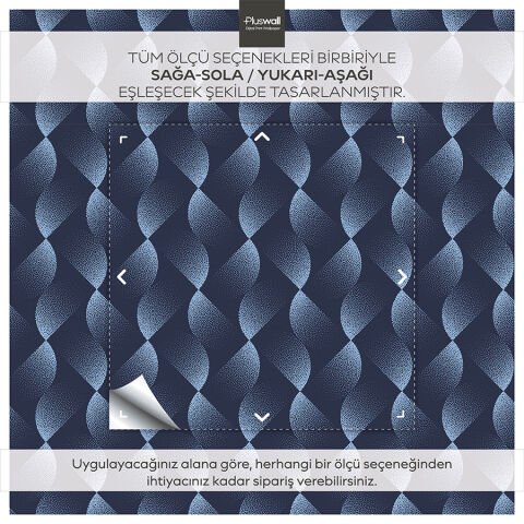 Kendinden Yapışkanlı Dalgalı 3D Efektli DIY Duvar Kağıdı, Çok Amaçlı PVC Folyo