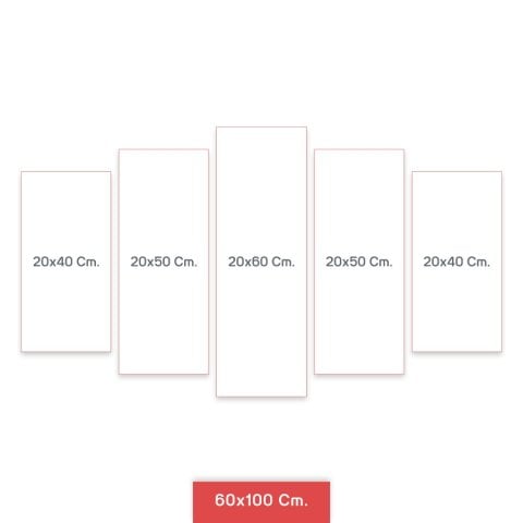 Çiçekli 5 Parça MDF Tablo
