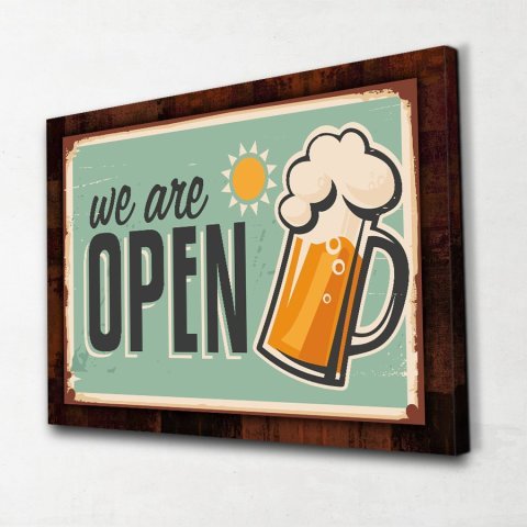 We Are Open Kanvas Tablo 50x75 Cm.