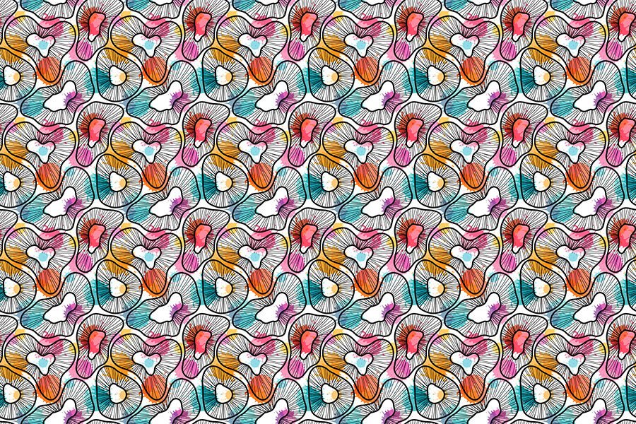 Pastel Renkli Geometrik Şekiller Duvar Kağıdı