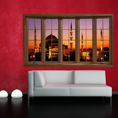 Pencere Duvar Kağıdı 108x185 Cm.