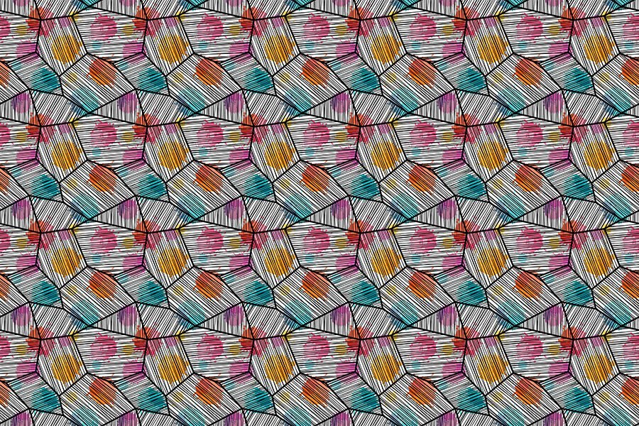Pastel Renkli Geometrik Şekiller Duvar Kağıdı