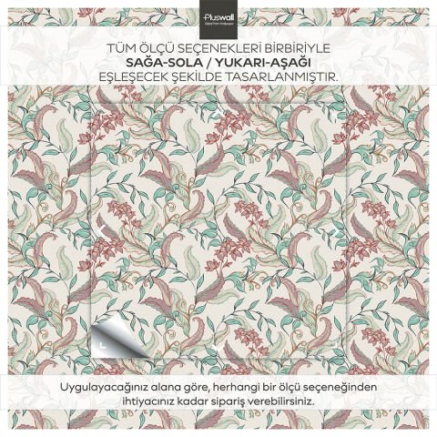 William Morris Sanatı Vintage Botanik Kendinden Yapışkanlı Duvar Kağıdı, Çok Amaçlı PVC Folyo