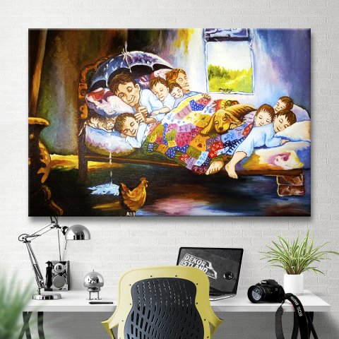 Mutluluğun Resmi Kanvas Tablo 40x60 Cm.