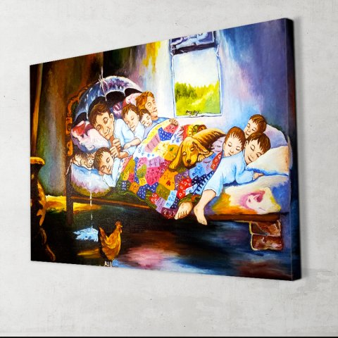 Mutluluğun Resmi Kanvas Tablo 40x60 Cm.
