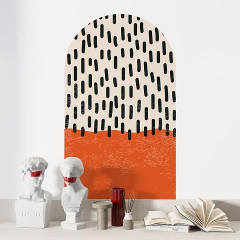 Kendinden Yapışkanlı Oval Kesim Bauhaus Geometrik Sanat Duvar Kağıdı Stickeri