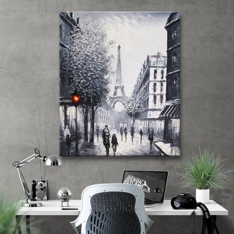 Eyfel Kulesi Kanvas Tablo 40x50 Cm.