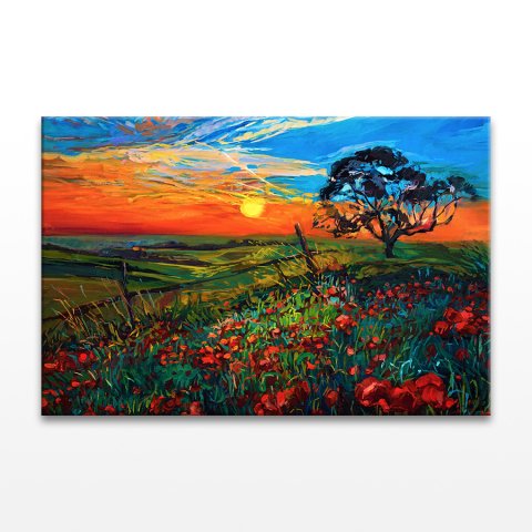 Günbatımı Manzaralı Kanvas Tablo 60x90 Cm.