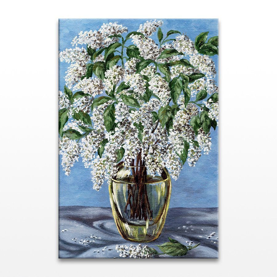Vazodaki Çiçekler Kanvas Tablo 60x90 Cm.