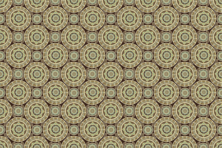 Mandala Sanatı Ortadoğu Tarzı Duvar Kağıdı