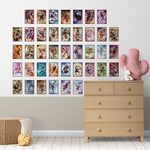 40 Parça Street Fighter Karakterleri Kendinden Yapışkanlı Sticker Seti | 10x15 cm.