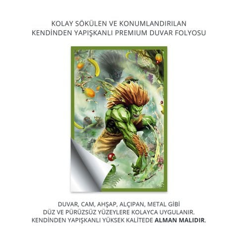 40 Parça Street Fighter Karakterleri Kendinden Yapışkanlı Sticker Seti | 10x15 cm.