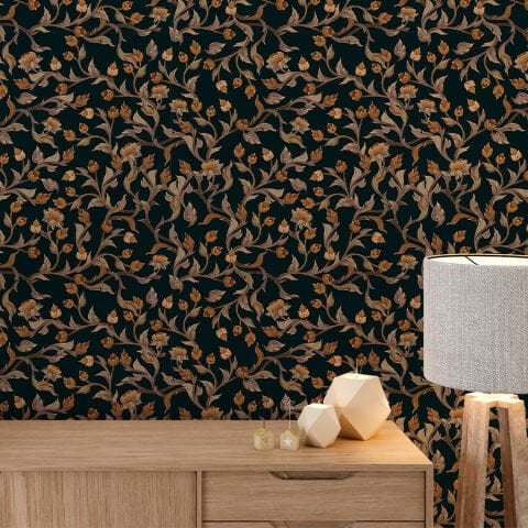 Uzak Doğu Çiçek Sanatı Kendinden Yapışkanlı Duvar Kağıdı