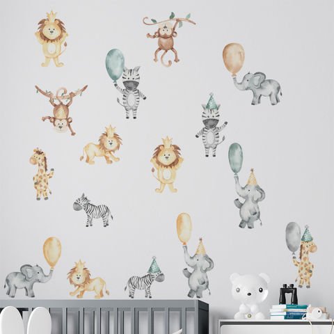 Safari Orman Hayvanları 34 Parça Sticker Seti