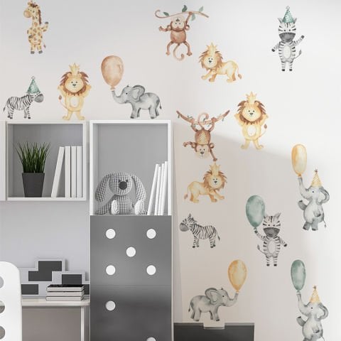 Safari Orman Hayvanları 34 Parça Sticker Seti