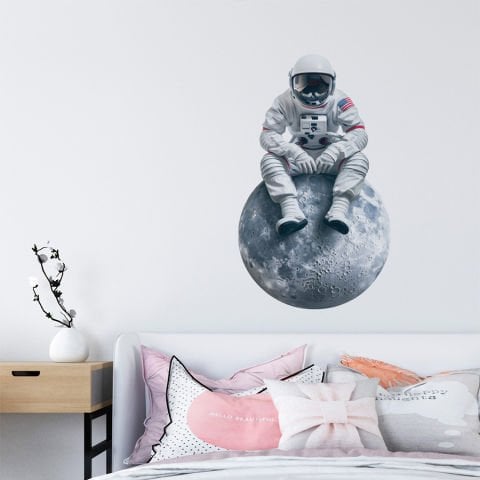 Uzay Temalı Çocuk Bebek Odası Duvar Stickeri | 35x50cm