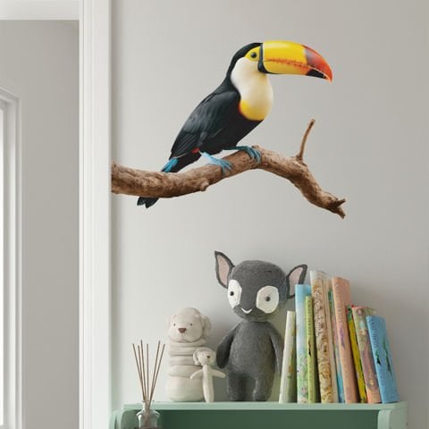 Sevimli Papağan Duvar Stickeri | 35x50cm