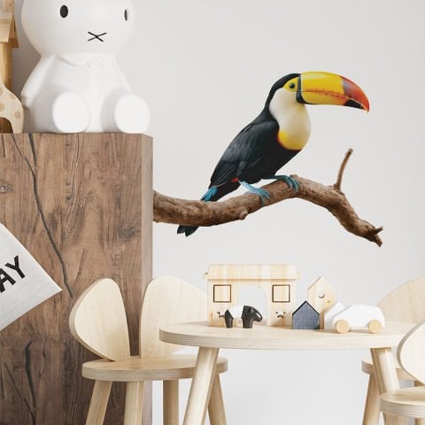 Sevimli Papağan Duvar Stickeri | 35x50cm