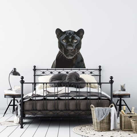 Siyah Leopar Duvar Stickeri | 44x50cm