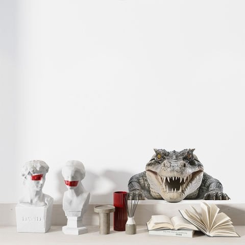 Timsah Duvar Stickeri | 25x50cm