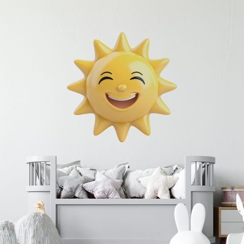 Sevimli Güneş Duvar Stickeri | 50x50cm