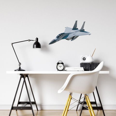 Jet Uçağı Duvar Stickeri, Savaş Uçağı Duvar Stickeri | 29x50cm