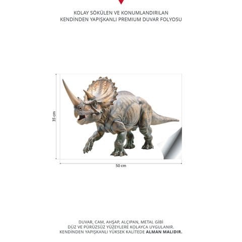 Dinazor Duvar Stickeri, Çocuk Bebek Odası Duvar Stickeri | 35x50cm