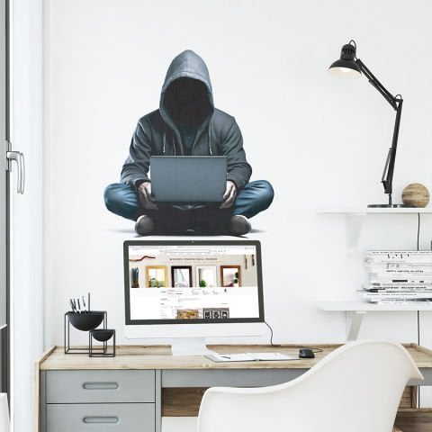 Hacker Duvar Stickeri, Genç Odası Duvar Stickeri | 44x50cm