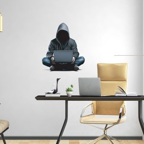 Hacker Duvar Stickeri, Genç Odası Duvar Stickeri | 44x50cm