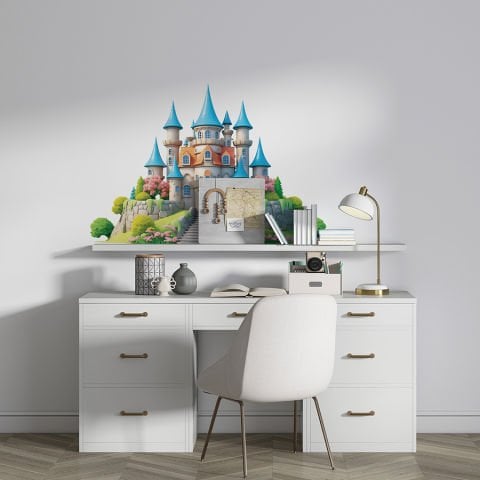 Gizemli Şato Duvar Çıkartması | 35x50cm