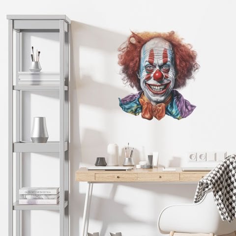 Palyaço Duvar Stickeri, Genç Odası Duvar Stickeri | 47x50cm