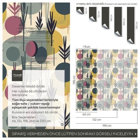 Retro Geometrik Soyut Duvar Kağıdı, Oturma Odası Kendinden Yapışkanlı Duvar Kağıdı