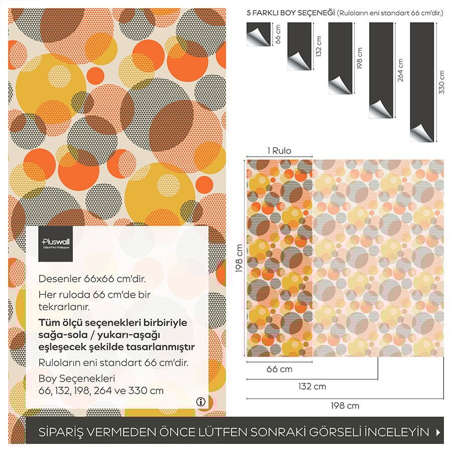 70'ler Esintili Geometrik  Duvar Kağıdı, Orta Yüzyıl Tarzı Modern Yatak Odası Dekoru