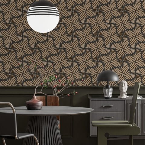 Retro Damask Desenli Duvar Kağıdı, Oturma Odası Kendinden Yapışkanlı Duvar Kağıdı