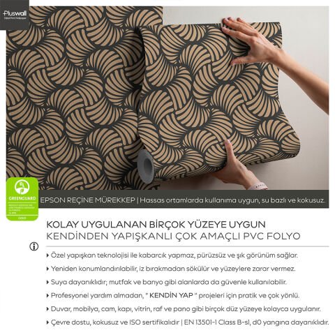 Retro Damask Desenli Duvar Kağıdı, Oturma Odası Kendinden Yapışkanlı Duvar Kağıdı