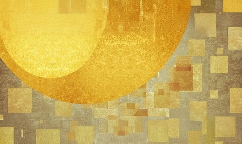 Altın Sarısı Tonlarında Soyut Duvar Kağıdı, Yatak Odası Duvar Kağıdı