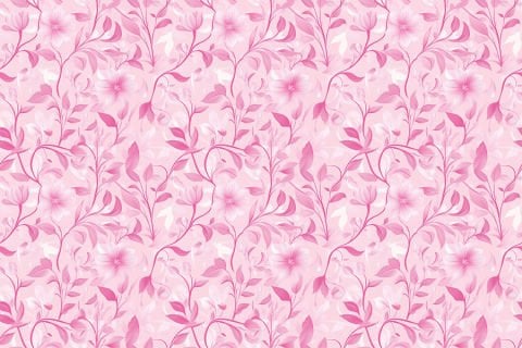 Pembe Romantik Çiçekli Duvar Kağıdı