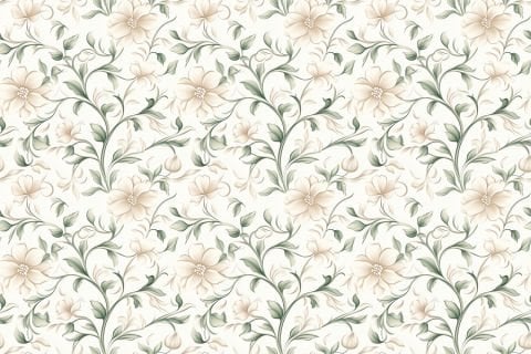 Soft Çiçek Desenli Duvar Kağıdı